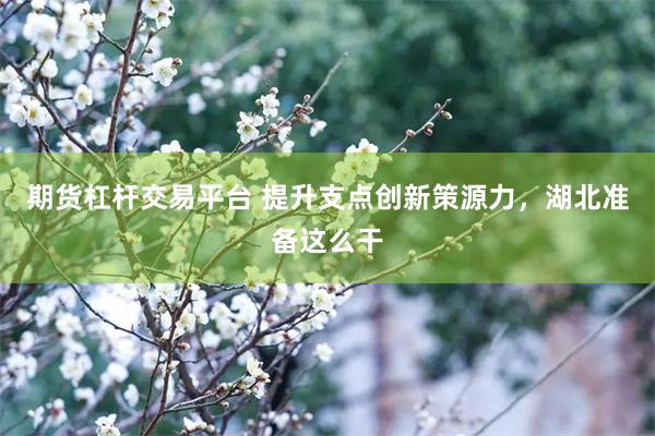 期货杠杆交易平台 提升支点创新策源力，湖北准备这么干