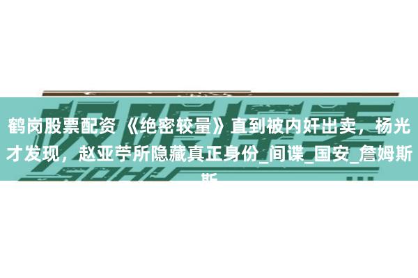 鹤岗股票配资 《绝密较量》直到被内奸出卖，杨光才发现，赵亚苧所隐藏真正身份_间谍_国安_詹姆斯