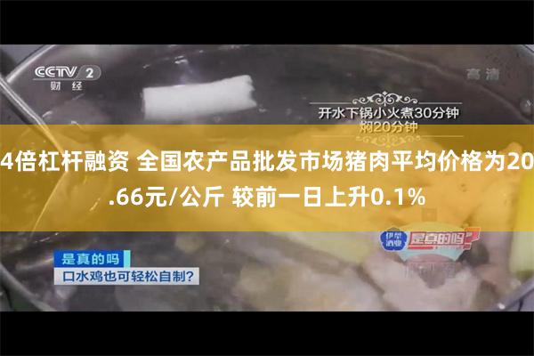 4倍杠杆融资 全国农产品批发市场猪肉平均价格为20.66元/公斤 较前一日上升0.1%